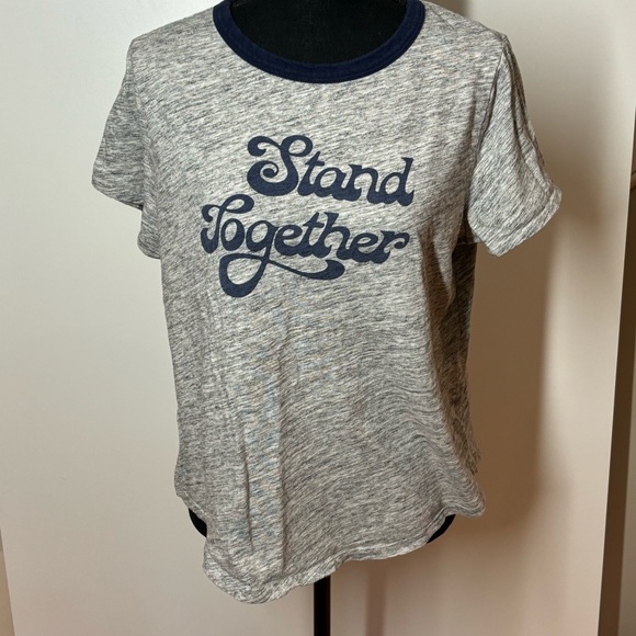 Old Navy Tops - Old Navy ’Stand Together’ Everywear Heather Grey T-shirt size large